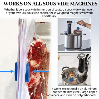 (8-Pack) Sous Vide Magnetical Weights Works on All Sous Vide Machines, Silicone-Coated Sous Vide Magnets