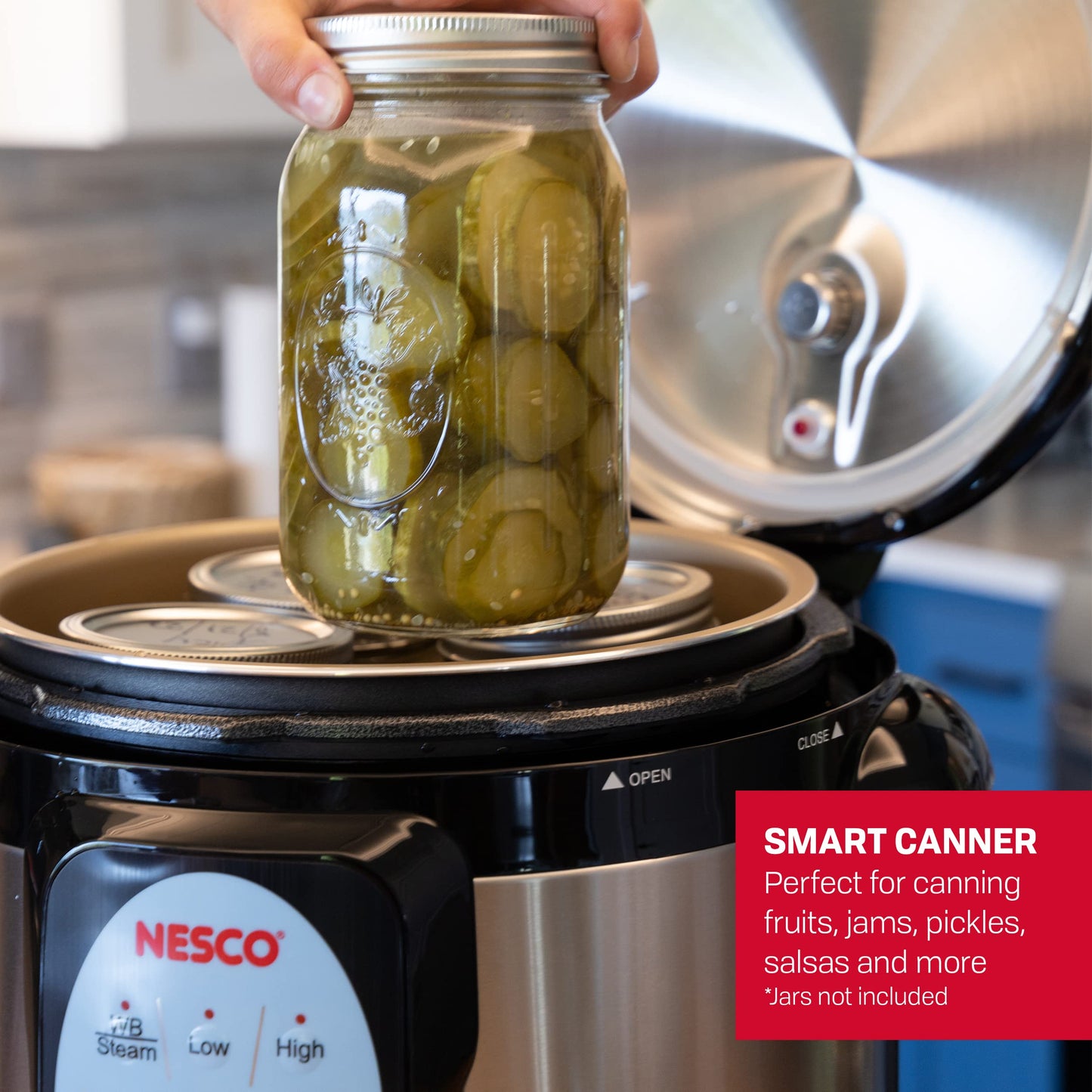 NESCO NPC-9 Smart Electric Pressure Cooker and Canner, 9.5 Quart, Stainless Steel