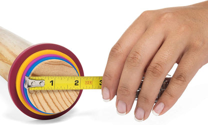 Rolling Pin Guide Ring Spacer Bands (8 Piece Set) Multicolored Flexible Silicone Slip On Baking Accessories Fit 1 3/4” to 2” Wide Dough Rollers