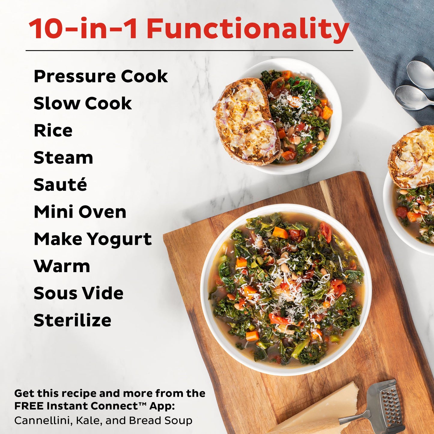 Instant Pot Pro 10-in-1 Pressure Cooker, Slow Cooker, Rice/Grain Cooker, Steamer, Sauté, Sous Vide, Yogurt Maker, Sterilizer, and Warmer, Includes App With Over 800 Recipes, Black, 6 Quart