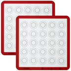 U-Taste 446ºF Heat Resistant Macaron Silicone Baking Mat, Non Stick Reusable Cookies Pastry Sheet Liner with Edge Enhancement Circle Measurement (Half/Jelly Roll/Quarter Sheets Size, Aqua Sky)