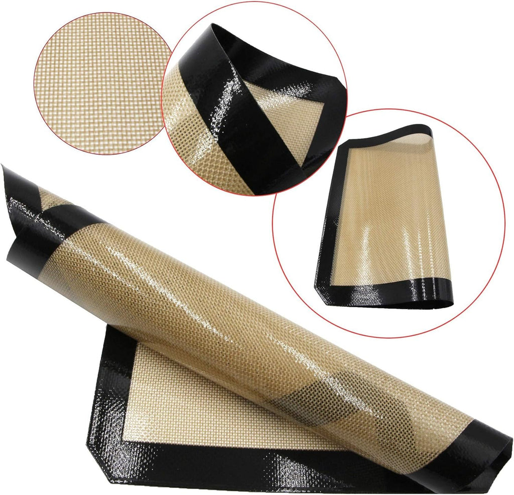 Premium Non Stick Silicone Baking Mats Quarter Sheet Toaster Oven Liner Small,Set Of 2 Mats (Size 8.5" - 11.5")