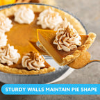 MontoPack 9” Aluminum Foil Pie Pans | Round Disposable Containers with Angled Walls for Tart Baking, Storing, Serving & Reheating | Freezer and Oven Safe, Recyclable | 50-Pack of Cake Tins