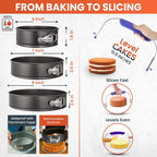 RFAQK 700PCs Cake Decorating Kit with Baking Supplies - Cake Turntable for Decorating with Baking Pans, Leveler, 24 Numbered Piping Tips, 2 Spatulas, Fondant Tools, Video Course, Pattern Chart & More