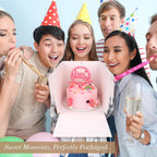 Cakebon Cake Boxes with Boards - 10 Inch Round Cake Drum White (1-pack) - Box With Window for Birthdays, Weddings and Parties