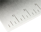 Amazon Basics Multi-Purpose Stainless Steel Scraper/Chopper with Contoured Grip, 6", Black, Silver