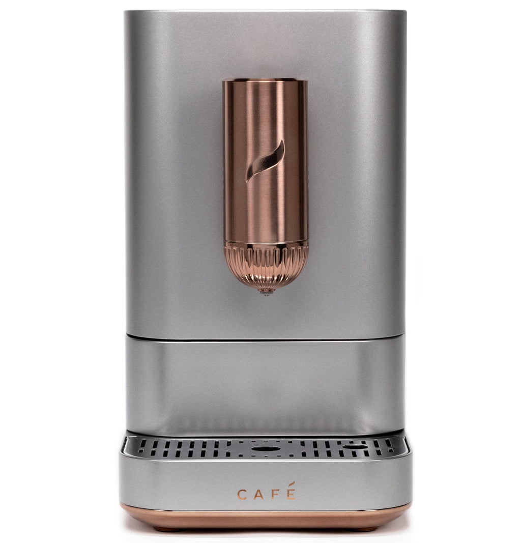 Café Affetto Automatic Espresso Machine | Brew in 90 Seconds | 20 Bar Pump Pressure for Balanced Extraction | Five Adjustable Grind Size Levels | WiFi Connected for Drink Customization | Steel Silver