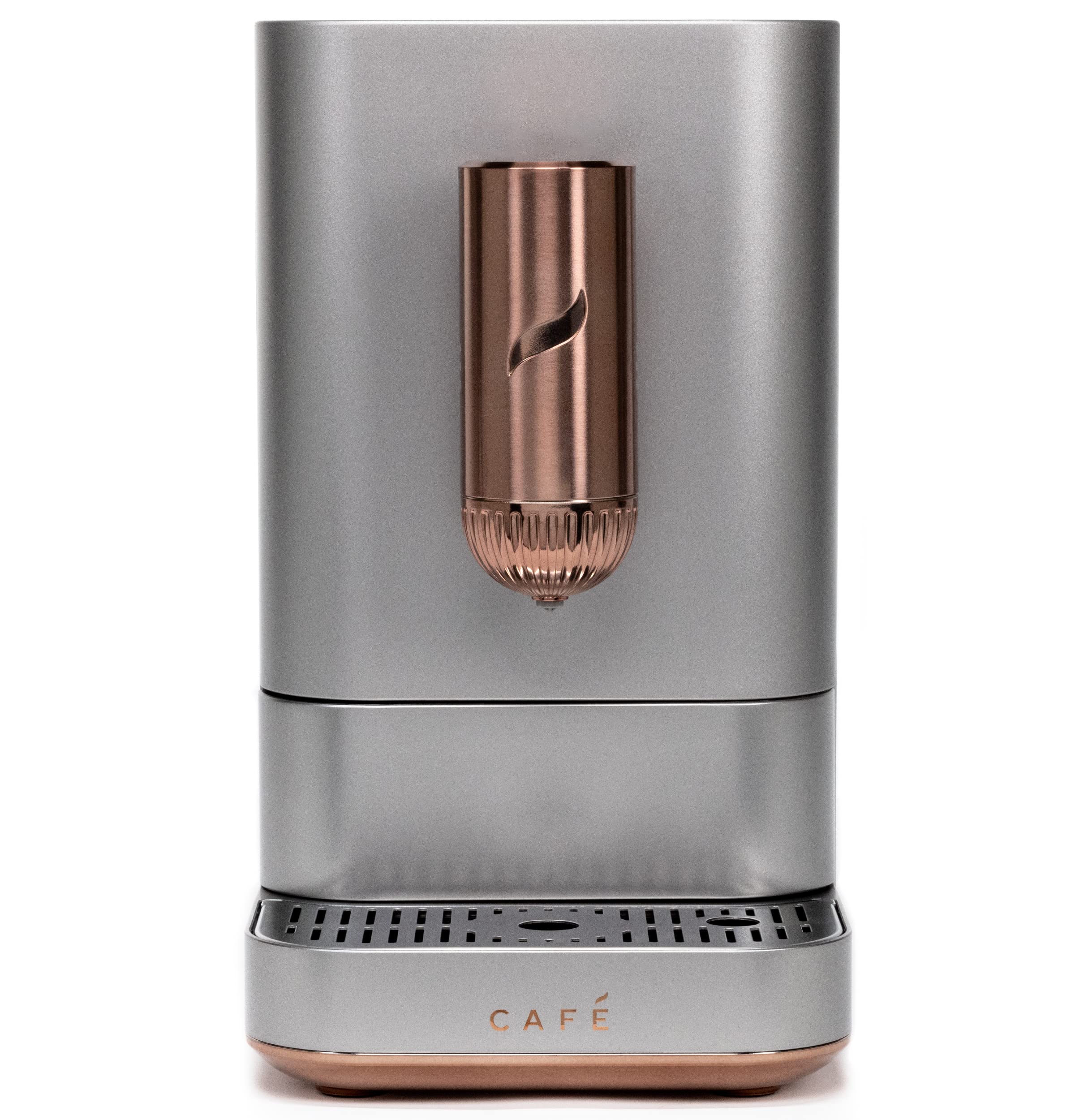 Café Affetto Automatic Espresso Machine | Brew in 90 Seconds | 20 Bar Pump Pressure for Balanced Extraction | Five Adjustable Grind Size Levels | WiFi Connected for Drink Customization | Steel Silver