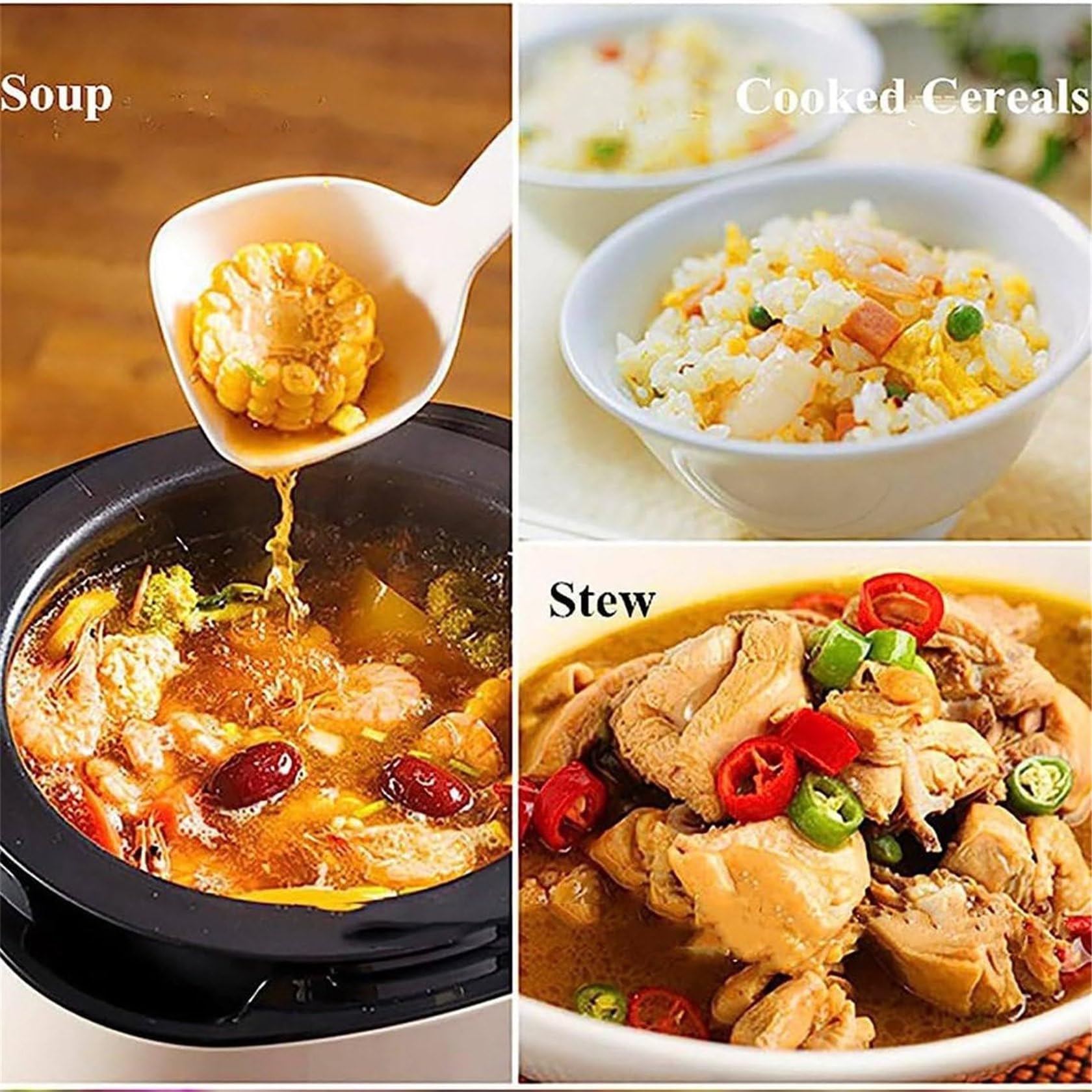 ZUMAHA Automatic Cooking Machine,2000W 6L auto Cooking Wok Fried Rice Machine,One-Click Smart Start, Three Speed Adjustable,360 ° Automatic Rotation, for Stir Frying,Stewing,Cooking,with Smart Touch