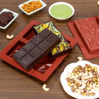 Chocolate Bar Mold Deep Dubai 1 Inch Pistachio Chocolate Bar Silicone Thick Mold for Stuffed Bar, Large Candy Bar Mould for Filling