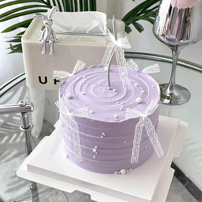 20 Pack Bow Cupcake Toppers Birthday Bowknot Ribbons Coquette Pink Bow High Footed Cup Balloon Wall Party Decorations Bridal Cake Dessert Picks Baby Girl Boy Wedding Party Supplies pink1