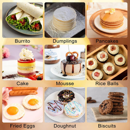 Biscuit Cutter Set Round Cookie Cutters with Handle 5 Pieces Stainless Steel Circle Professional Baking Dough Tools for Cake