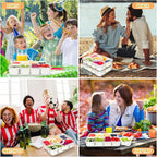 Divided Serving Tray with Lid and Handle - 8 Compartment Snackle Box Charcuterie Container，Portable Snack Box for Travel,Party,Picnic,Beach - Clear Food Organizer for Candy, Fruits, veggie, Snack