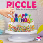 Riccle 94 pcs Cake Decorating Kit with Cake Turntable - Includes 50pcs 16 Inch Disposable + 2 Reusable Piping Bags and Tips Set, 24 Icing Piping Tips, 2 Spatulas, 3 Icing Comb Scraper, 6 Cake Liners