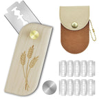 Magnetic Bread Lame Sourdough Scoring Tool Easy Scoring Knife for Bread Baking Scorer Cutter for Homemade Slashing with 10 Razor Blades - Storage Bag Included - Ergonomic Handle - Black Walnut