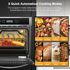 AMZCHEF Piekarnik ścienny pojedynczy 24" Wbudowany piekarnik elektryczny z 11 funkcjami, 8 automatycznymi przepisami, 2800 W, 240 V, 2,5 Cu.f Piekarnik ścienny konwekcyjny ze stali nierdzewnej, sterowanie dotykowe, timer, blokada bezpieczeństwa, ulepszony
