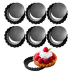 9 Inch Tart and Quiche Pan with Removable Bottom, Pie pans for baking, Non-stick Carbon Steel Quiche Pan for Pie, Mousse Cakes, Fruit and Desserts