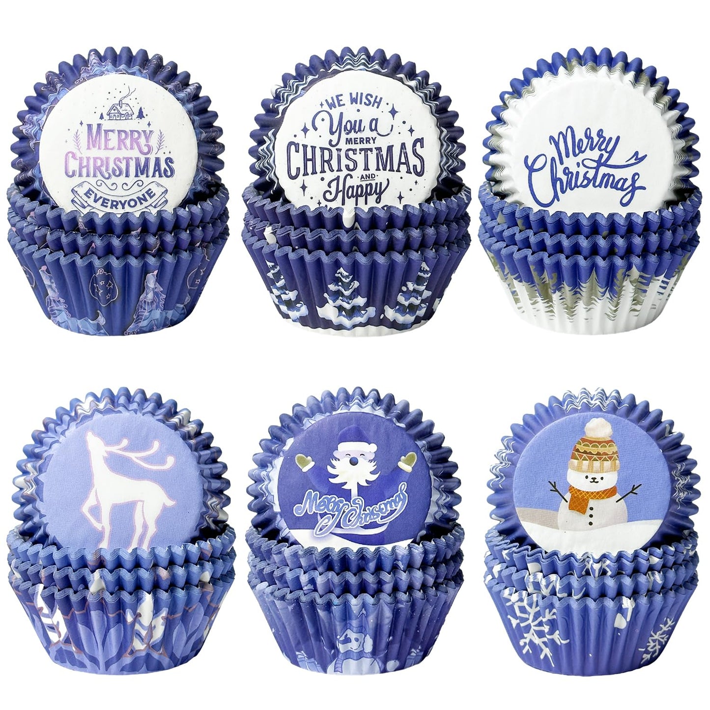 qiqee Cupcake Liners Cupcake Cups 300-Count Food Grade Gradient Design Cupcake Papers Baking Cups Cupcake Wrappers