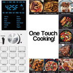 Nuwave Bravo XL Air Fryer Toaster Smart Oven, 12 w 1, kombinacja grilla/płyty do pieczenia, pojemność 30 qt XL, 50°F-500°F regulowana w precyzyjnych odstępach co 5°F, zintegrowany inteligentny termometr, technologia Linear T