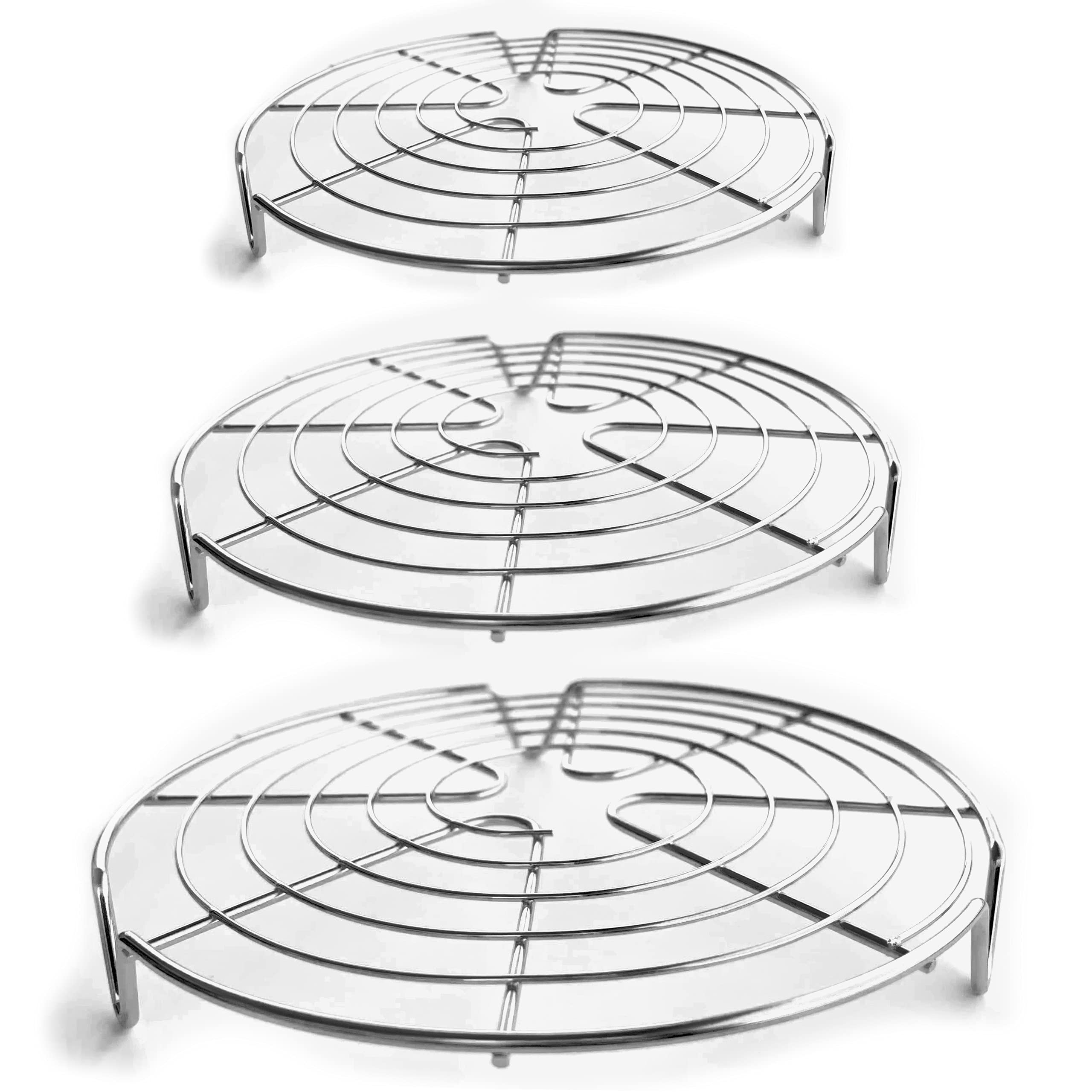 KITCHENATICS Heavy Duty Half Sheet Cooling Racks, Rust Resistant Stainless Steel Baking Racks, Wire Racks Fit Half Sheet Pan, Bacon Grill Rack for Oven, Cookie Cooling Racks 11.8" x 16.9" IN, Set of 2