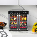 Excalibur Electric Food Dehydrator 8-Tray 7.2 Cu Ft Drying Space with Adjustable Temperature Control Stainless Steel Construction and Glass French Doors, 700-Watts, Stainless Steel