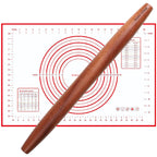 Muso Wood Sapele Wooden French Rolling Pin for Baking, Tapered Roller for Fondant, Pie Crust, Cookie, Pastry (French 15-3/4inch)