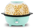Elite Gourmet EPM330M Automatyczna maszyna do popcornu, mieszająca, 12-kubkowa, maszyna do popcornu na gorący olej z miarką i wbudowaną odwracalną miską do serwowania, idealna na domowe przyjęcia dla dzieci, zatwierdzona przez ETL, mięta