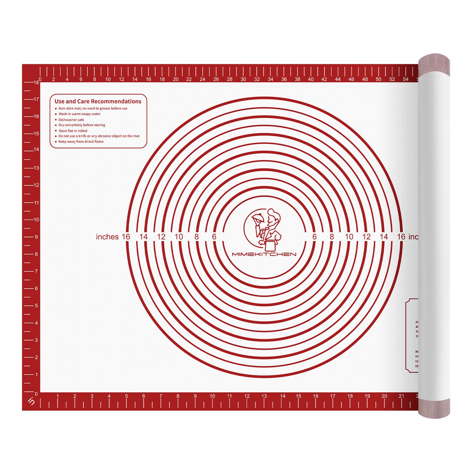 Silicone Baking Mat, Non Stick Pastry Mat Sheet for Dough Rolling, Nonslip Fondant/Pie Crust Mat, Counter Mat Oven Liner Mat for Making Cookies Macarons Bread Baking Supplies Extra Large 26 x 16 Inch