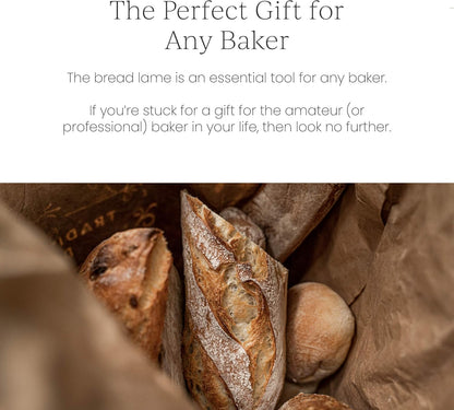 Breadtopia Bread Lame with 5 Blades & Storage Box | Premium Lame Bread Tool | Bread Lame Dough Scoring Tool | Perfect as a Sourdough Scoring Blade | Ideal Gifts for Bakers |
