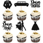 24 PCS 2025 Graduation Cupcake Toppers Glitter Diploma Congrats Grad Cap Cupcake Picks Class of 2025 Cake Decorations for 2025 Graduation Theme Party Supplies Pink