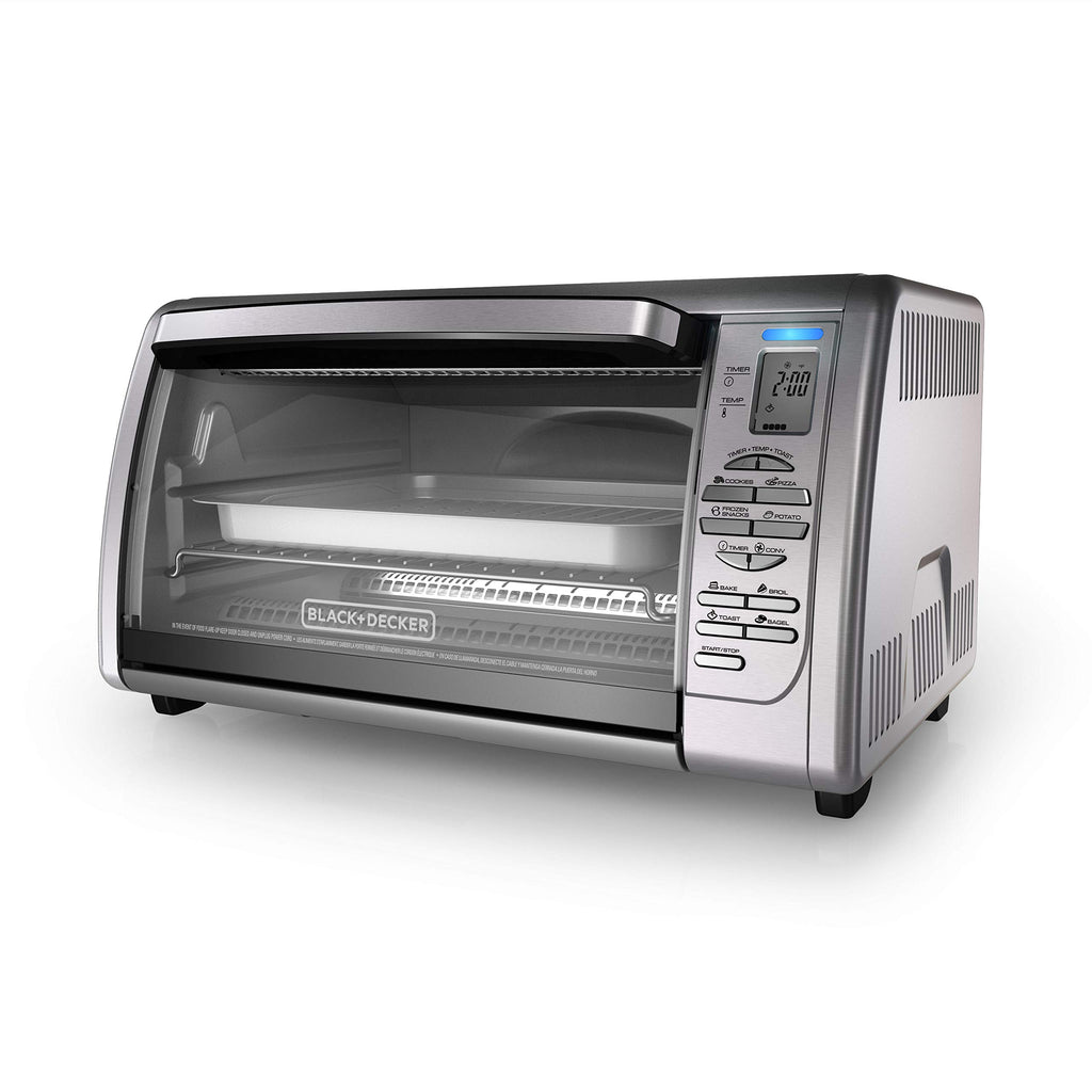 Piekarnik konwekcyjny Black+Decker Countertop, 8 funkcji gotowania jednym dotknięciem, stal nierdzewna