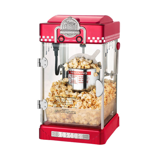 Great Northern Popcorn Company Little Bambino Popcorn Machines, Modern Gray, Red