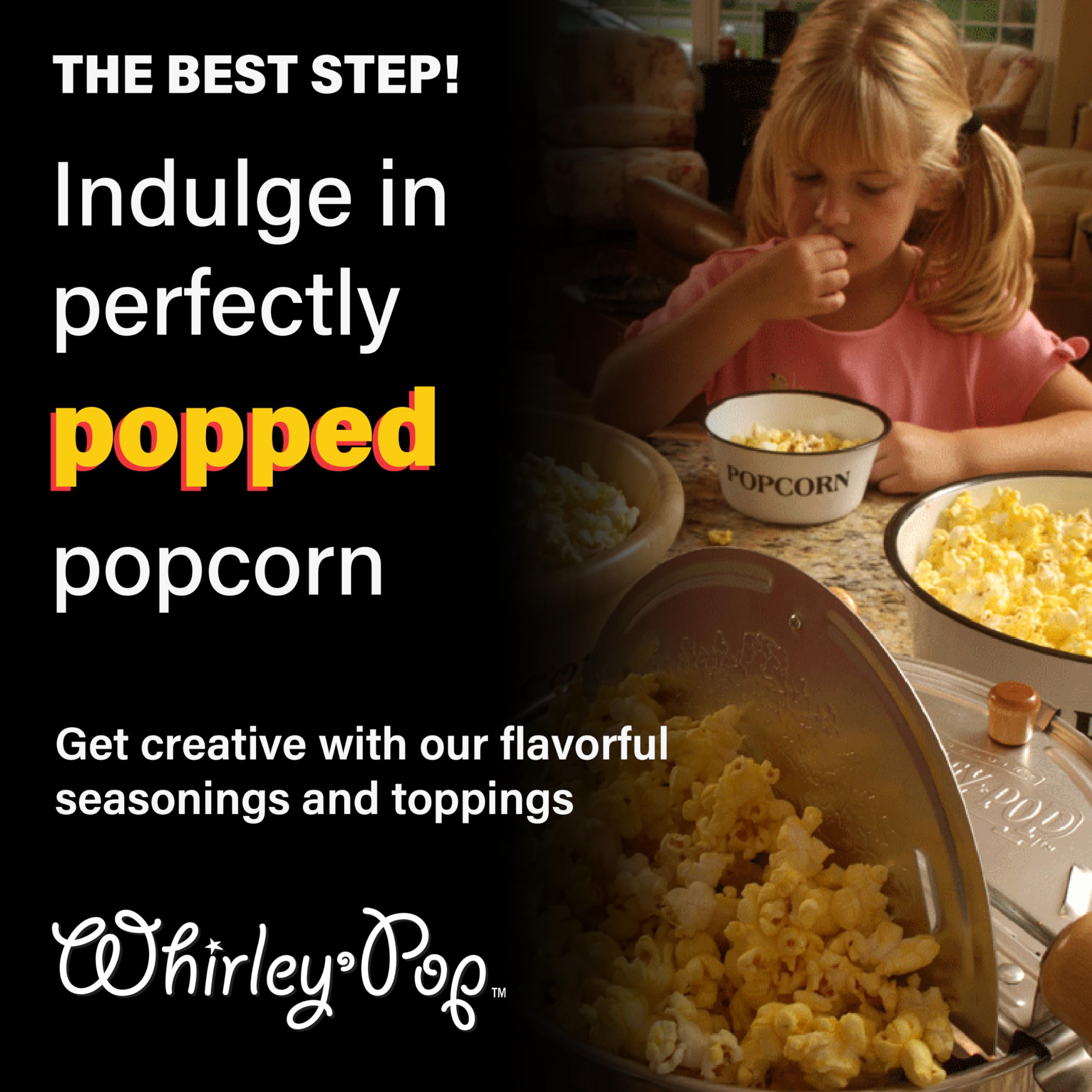 Maszyna do popcornu Wabash z ziarnami - srebrna, Metal Gear Popcorn Maker, szybka i łatwa w użyciu maszyna do popcornu dla miłośników popcornu, 6 litrów