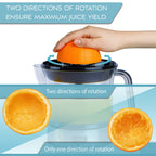 LEBENLANG – Electric juicer max juice yield | Citrus juicer + 2 cones 40W | Lemon, lime, orange, fresh fruit squeezer machine | Automatic lever press extractor | exprimidor de naranjas electrico