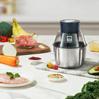 KOBACH Electric Food Processor & Meat Grinder – 1.9 Qt Food Chopper with Pure Copper Motor, Dual-Layer Blades, Procesador de Alimentos Electrico