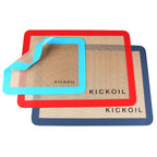 Small Silicone Baking Mats Quarter Sheet Non Stick Reusable Silicone Oven Liners, BPA Free, Food Grade Baking Mats for Cookies, Macarons Bread & Pastry, Toaster Pad Set of 3 Pack 11.6'' x 8.5''
