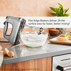 Mikser ręczny KitchenAid 6 prędkości z mieszadłami Flex Edge - KHM6118