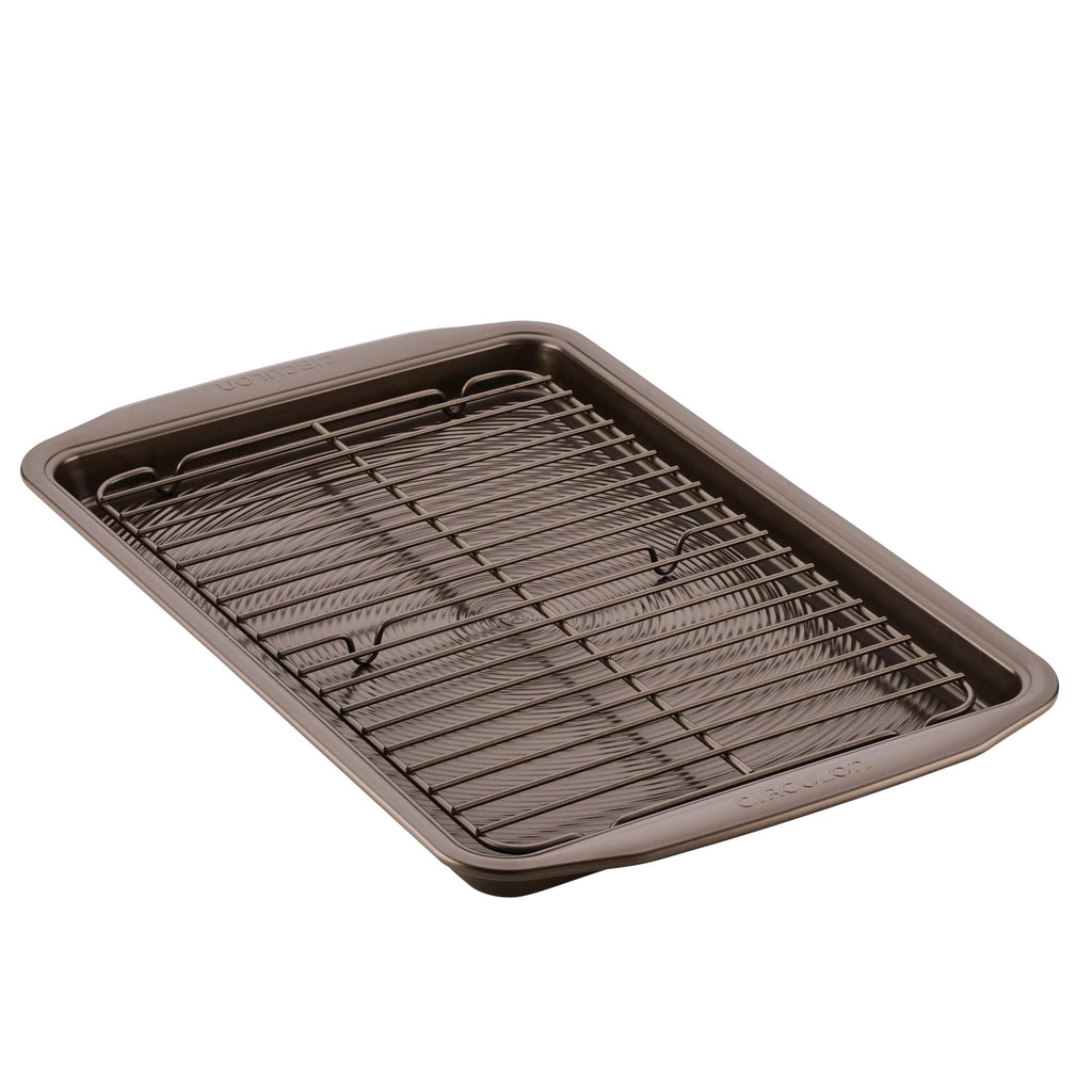 Circulon Nonstick Bakeware Set, Nonstick Cookie Sheet / Baking Sheet - 2 Piece, Gray