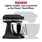 Міксер KitchenAid Artisan Mini об'ємом 3,5 кварти з похилою головкою - KSM3316X - чавунний чорний