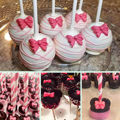 YunKo W0770 8 Mini Bows Silicone Fondant Molds Chocolate Sugar Candy Cake Pop Bow Craft Molds DIY Cake Decorating