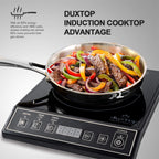 Duxtop 1800W przenośna kuchenka indukcyjna do blatu, palnik czarny 9100MC/BT-M20B