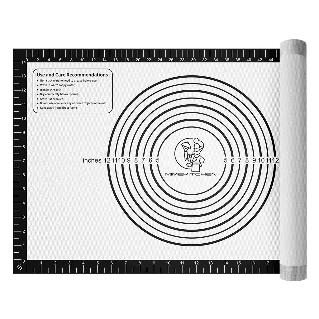 Silicone Baking Mat, Non Stick Pastry Mat Sheet for Dough Rolling, Nonslip Fondant/Pie Crust Mat, Counter Mat Oven Liner Mat for Making Cookies Macarons Bread Baking Supplies Extra Large 26 x 16 Inch