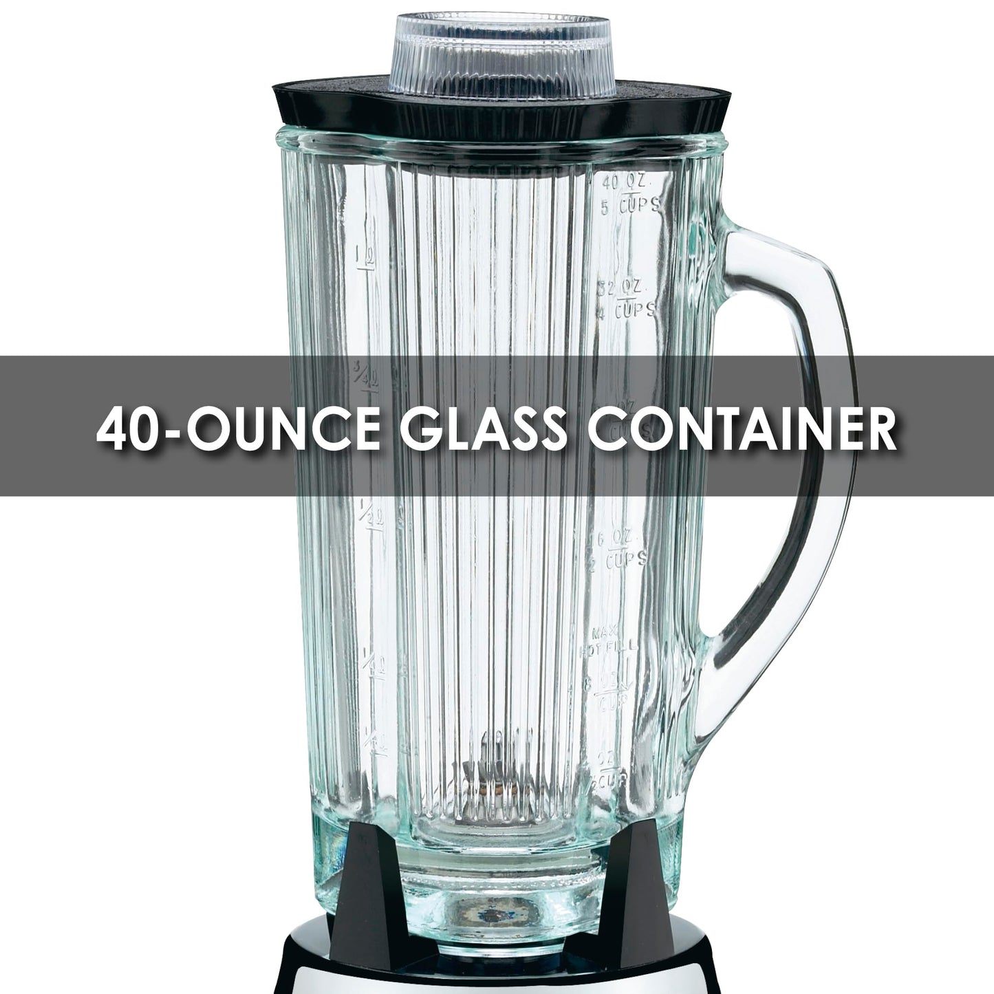 Waring Commercial BB900G 1/2 HP Chrome Bar Blender with 40-Ounce Glass Container Silver