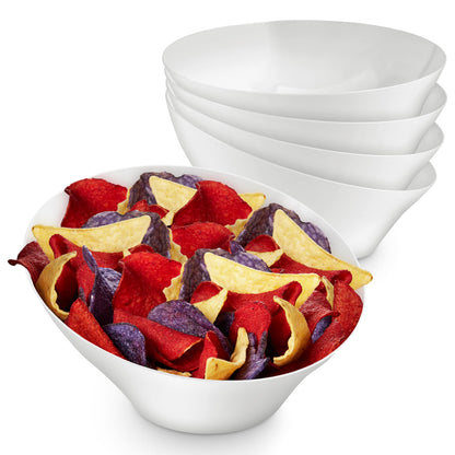 20oz Clear Plastic Serving Bowls (4 Pack) Medium Disposable Candy Dishes, Buffet Containers, Chips, Popcorn, Snacks, Mints, Salad Bar, Snack Bowl, Parties, Office Desk, Bridal Shower, Party Supplies