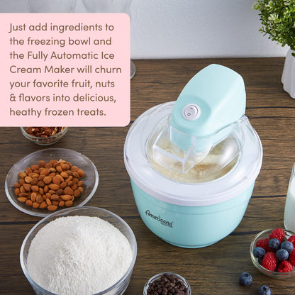 Elite Gourmet Americana Collection Elite EIM520M 1 Quart Automatic Easy Homemade Electric Ice Cream Maker, Frozen Yogurt, Sorbet, Gelato Treat, with Recipes, Mint