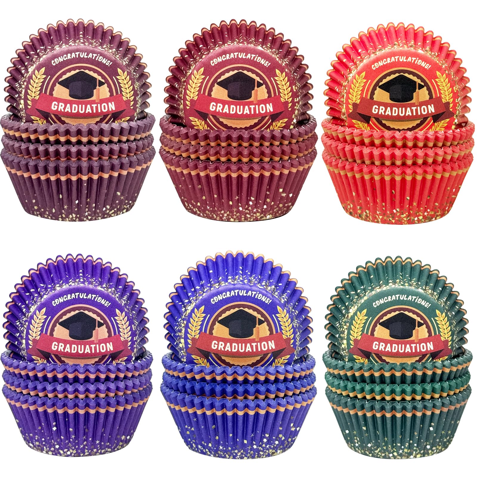 qiqee Cupcake Liners Cupcake Cups 300-Count Food Grade Gradient Design Cupcake Papers Baking Cups Cupcake Wrappers