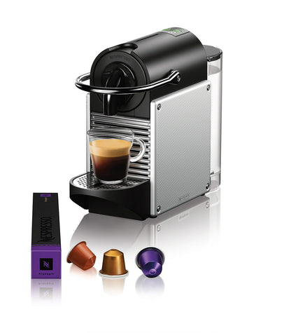 Nespresso Pixie Espresso Machine by De'Longhi, 1100ml, Aluminum,Silver