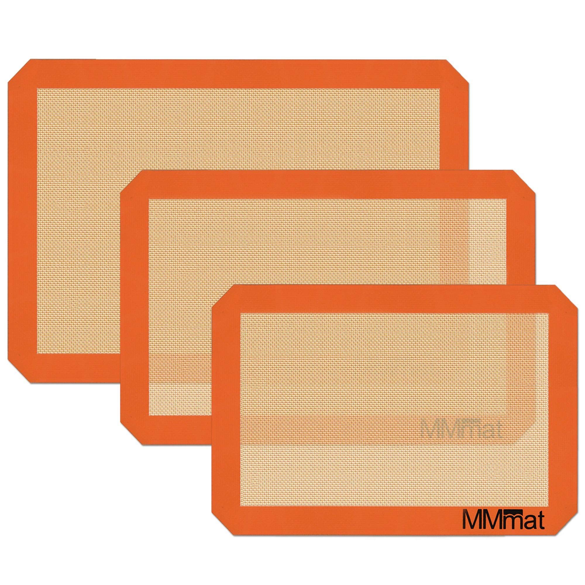 Silicone Baking Mat - Best German Silicone - Non Slip Silicone Baking Sheet, Non Stick Reusable Silicone Mats for Baking, Oven Liner, Counter Mat - Half Sheet Baking Mat, Set of 2