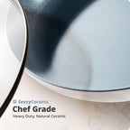 Набір керамічного антипригарного посуду Greater Goods Chef's Grade - 12 предметів, каструлі та сковорідки з кришками, береза