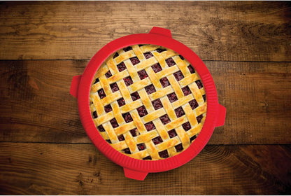 Mrs. Anderson's Baking Adjustable Pie Crust Shield, BPA-Free Heat-Resistant Silicone, Fits 9 and 10-Inch Pie Plates
